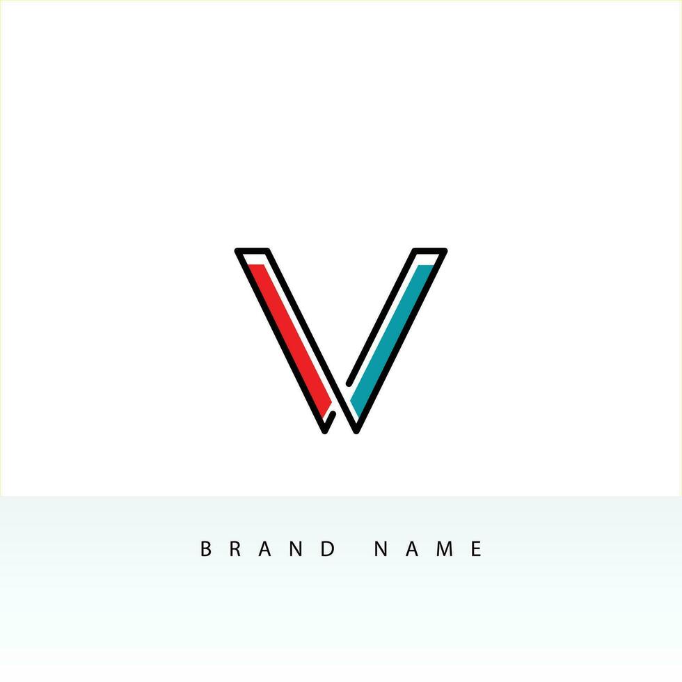 V Letter Design Logo. Letter V Icon Logo with Modern vector
