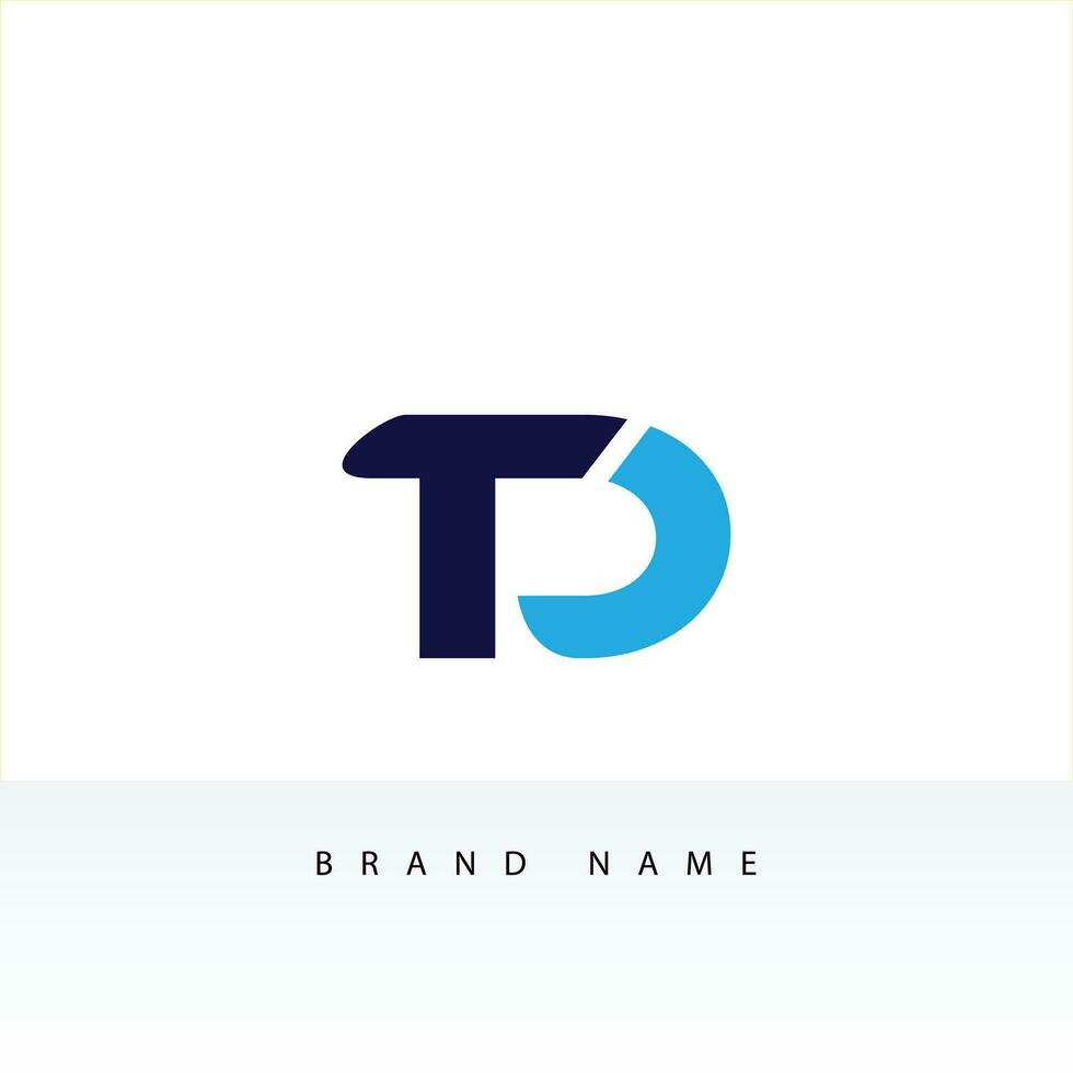 DT logo design. Initial letter DT logo design. DT logo monogram design vector template.