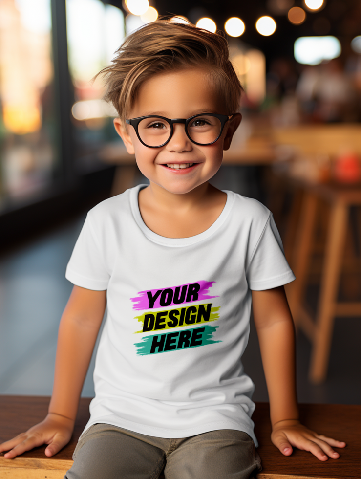 AI generated T-shirt mockup design PSD template