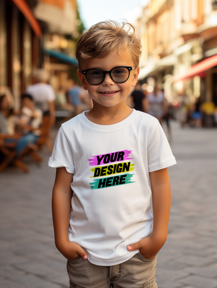 AI generated T-shirt mockup design PSD template