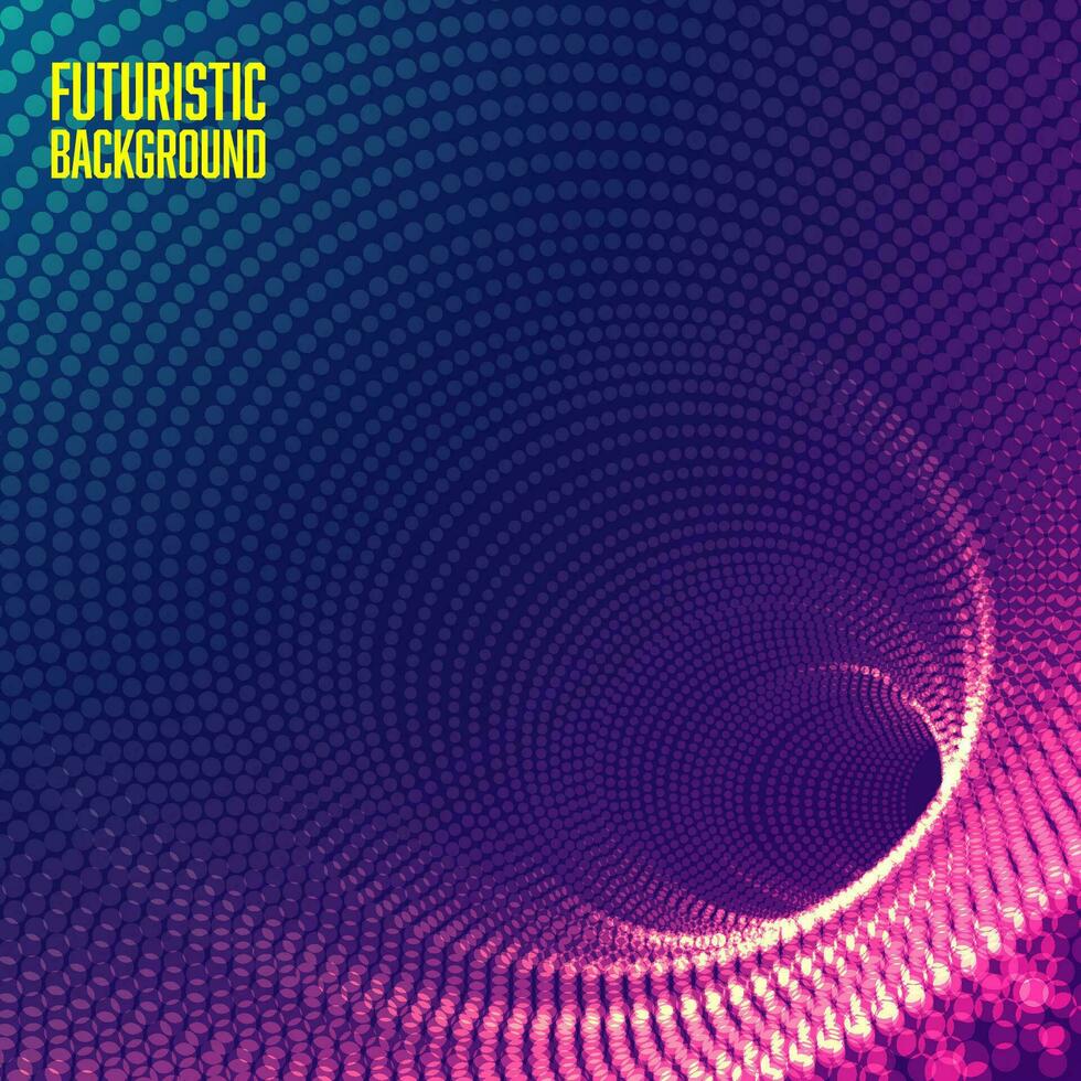 concept of big data or digital transformation, graphic of futuristic dotted element background vector