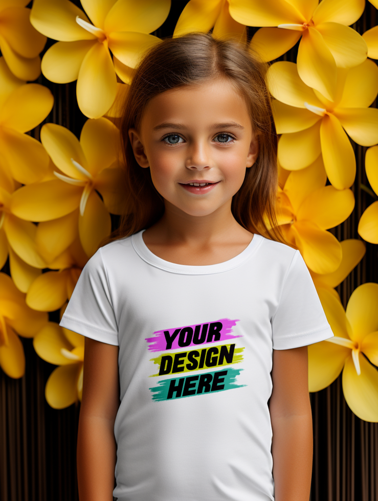 AI generated T-shirt mockup design PSD template