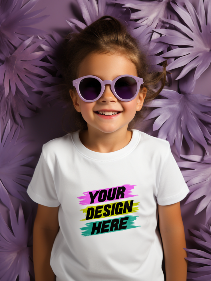AI generated T-shirt mockup design PSD template