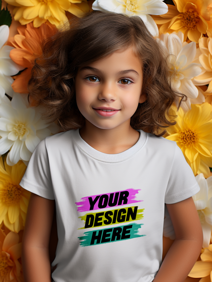 AI generated T-shirt mockup design PSD template