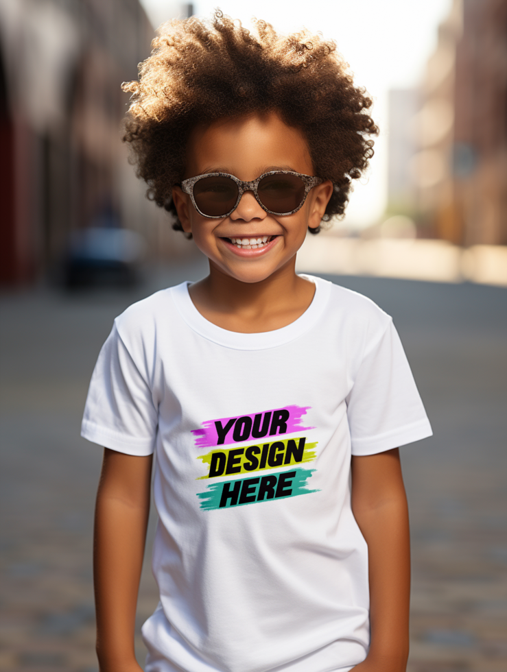 AI generated T-shirt mockup design PSD template