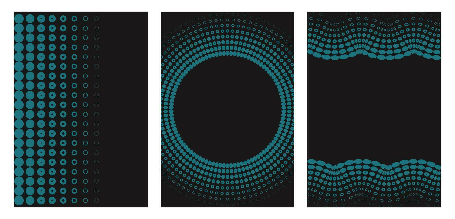 Set of geometric frames in trendy style vector