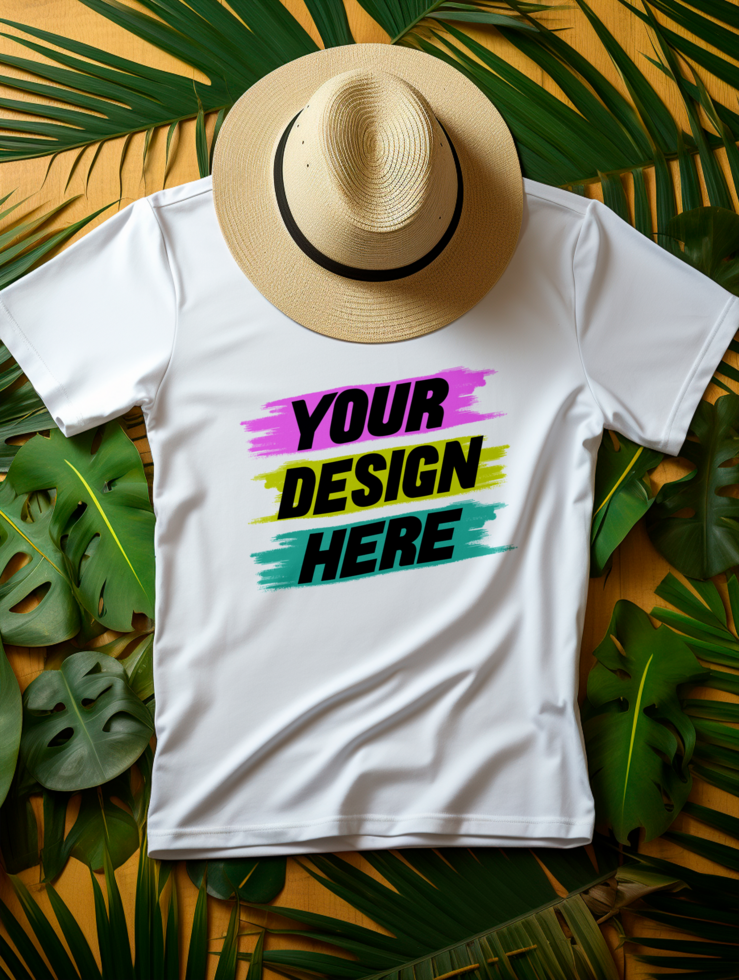 AI generated Editable tshirt mockup PSD template