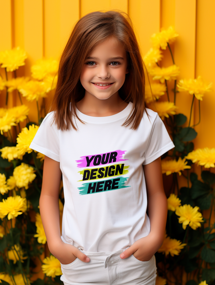 AI generated Editable tshirt mockup PSD template