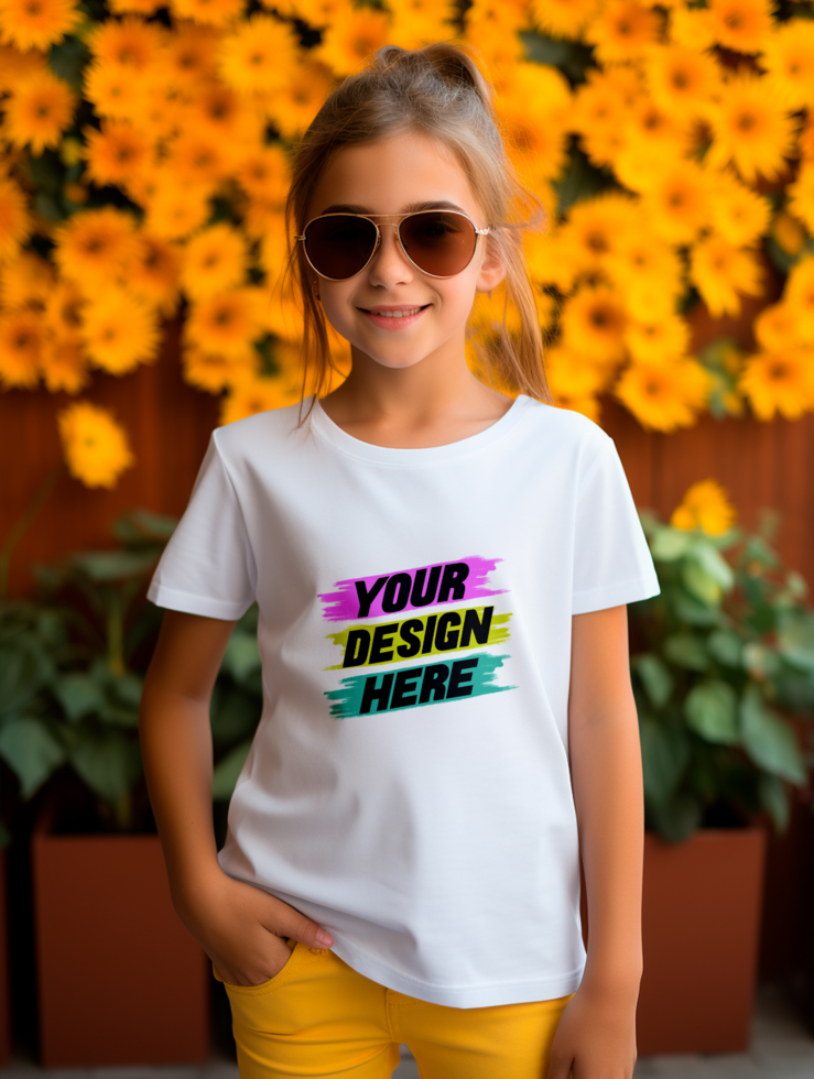 AI generated Editable tshirt mockup PSD template