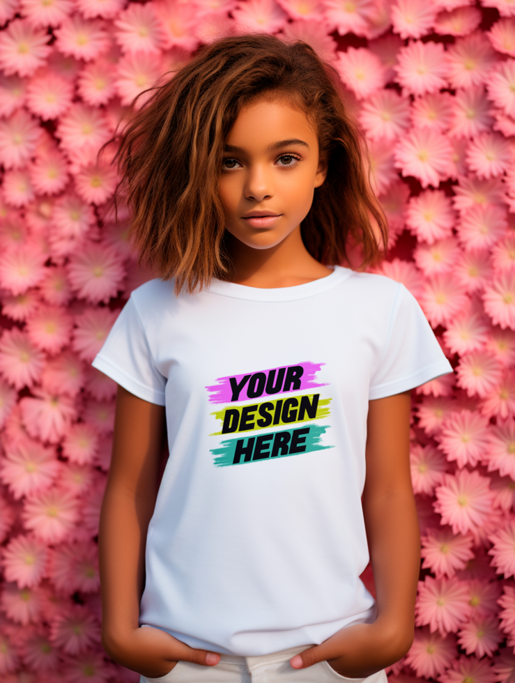 AI generated Editable tshirt mockup PSD template