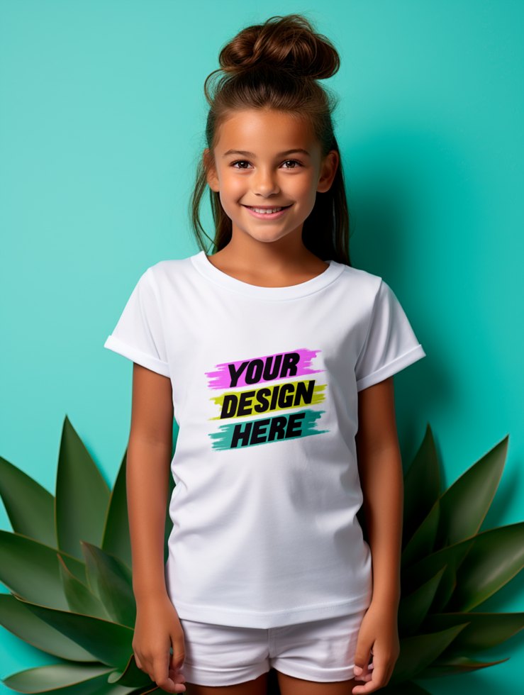 AI generated Editable tshirt mockup PSD template