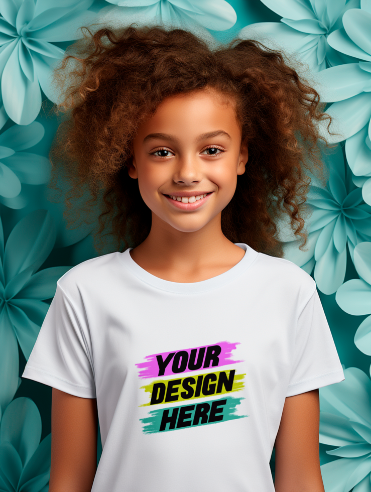 AI generated T-shirt mockup design PSD template