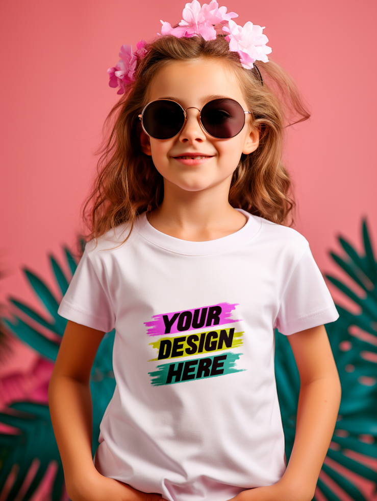 AI generated Editable tshirt mockup PSD template