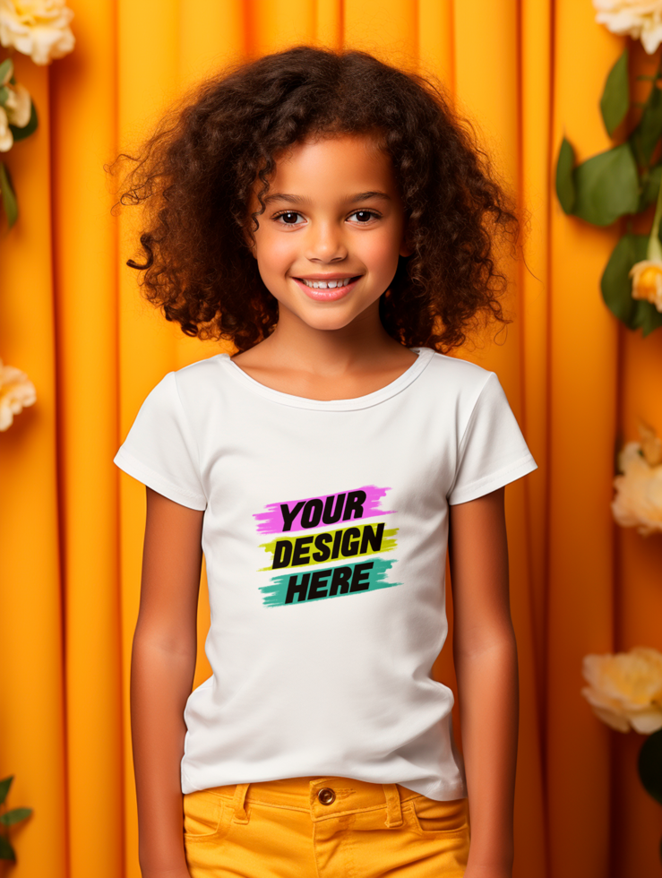 AI generated T-shirt mockup design PSD template