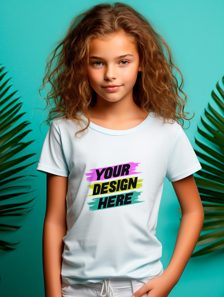 AI generated Editable tshirt mockup PSD template