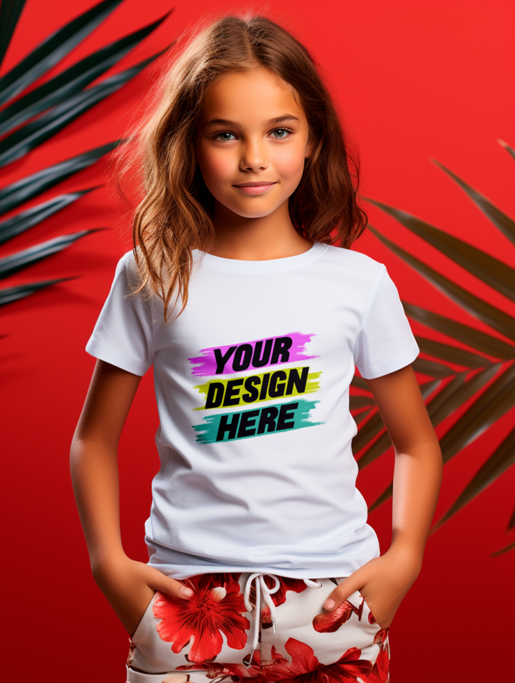AI generated Editable tshirt mockup PSD template