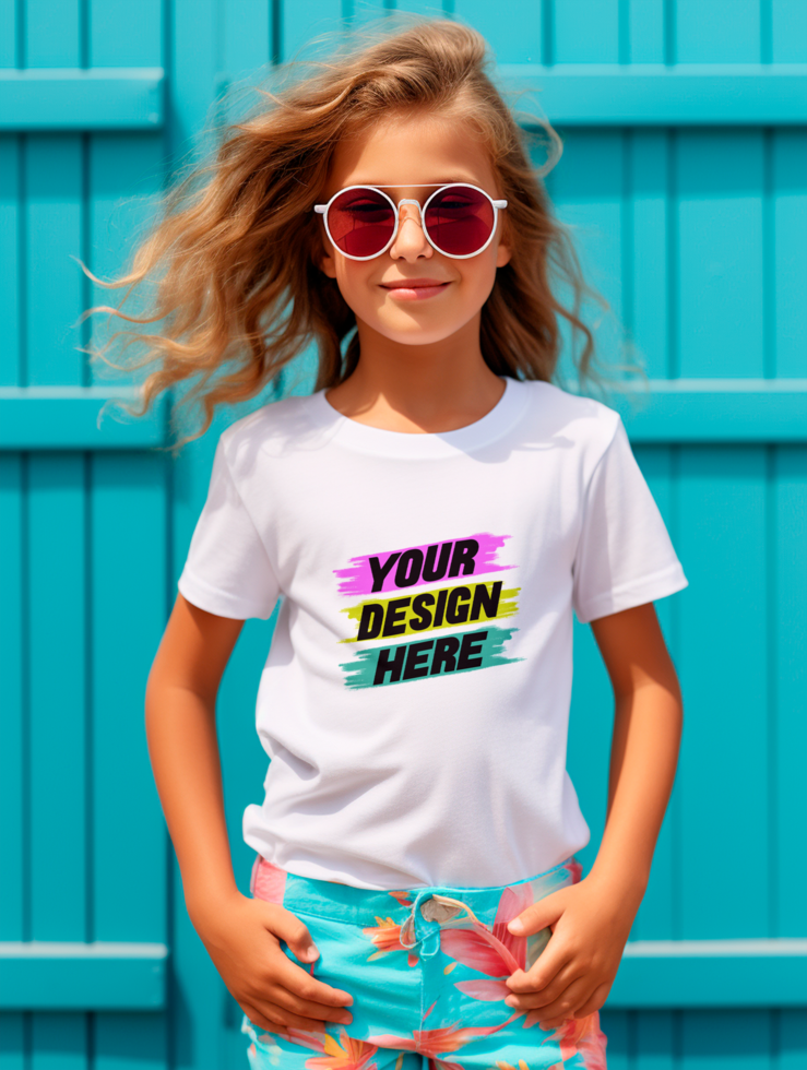 AI generated Editable tshirt mockup PSD template