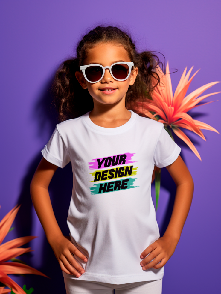 AI generated Editable tshirt mockup PSD template