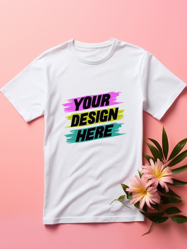 AI generated T-shirt mockup design PSD template