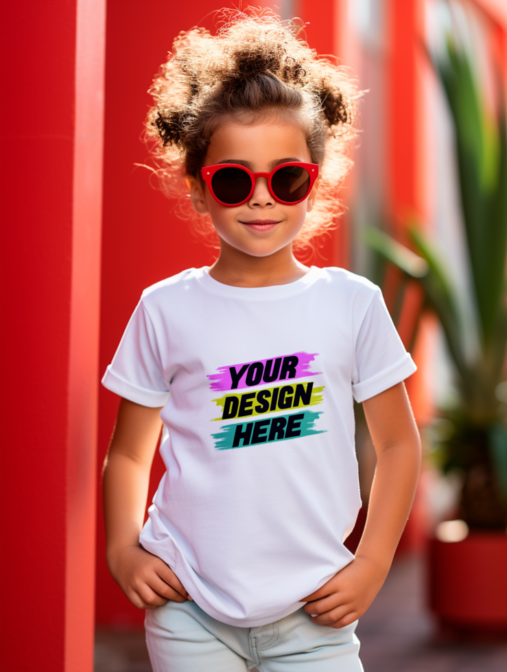AI generated Editable tshirt mockup PSD template