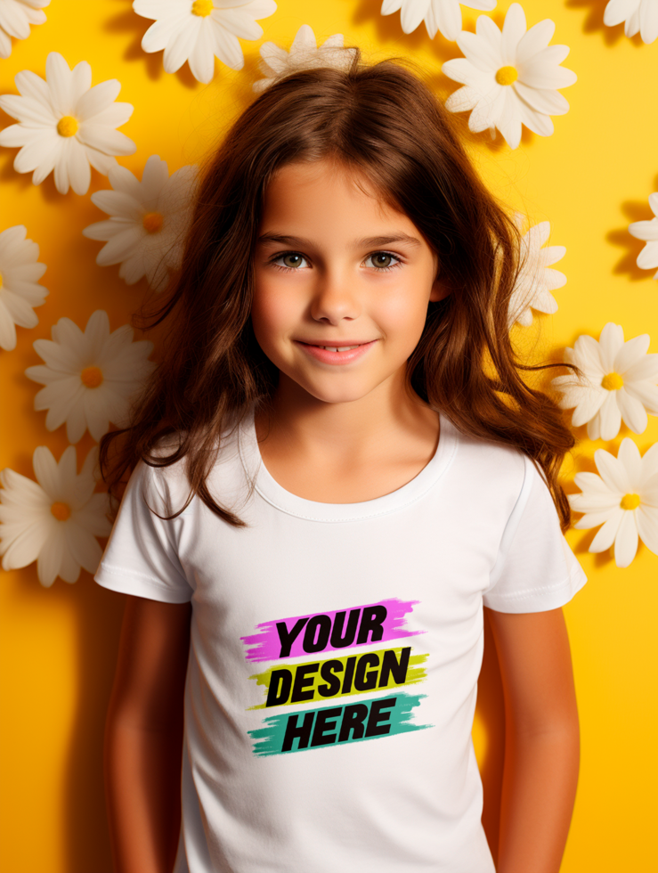 AI generated Editable tshirt mockup PSD template