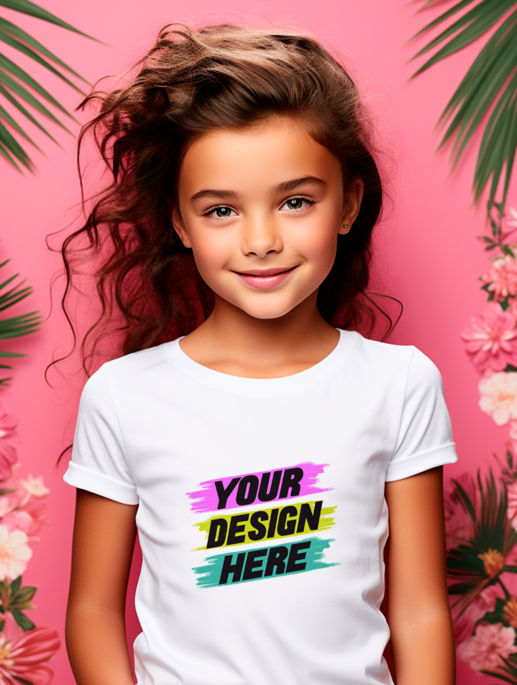 AI generated Editable tshirt mockup PSD template