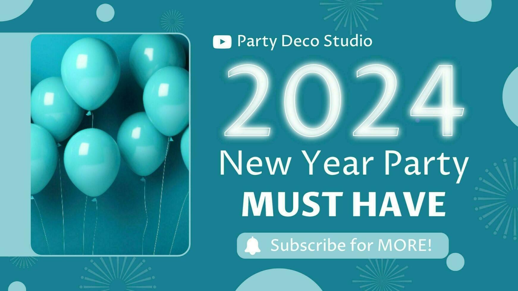 New Year Greeting Youtube Thumbnail template