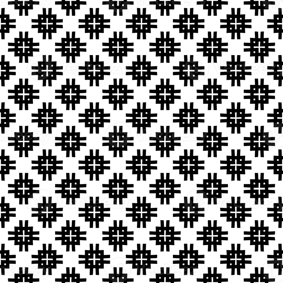 Black seamless abstract pattern. Overlay for background and backdrop. Ornamental design. PNG graphic illustration with transparent background.