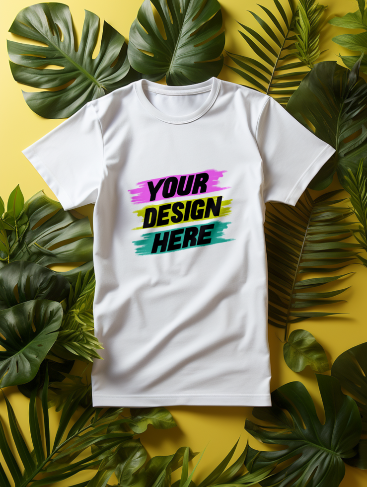 AI generated Editable tshirt mockup PSD template