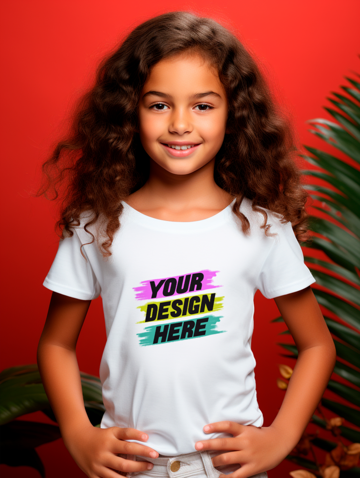 AI generated Editable tshirt mockup PSD template