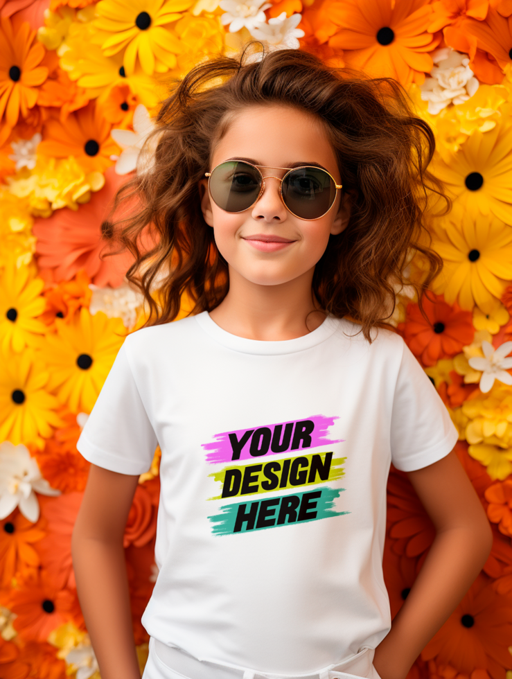 AI generated Editable tshirt mockup PSD template