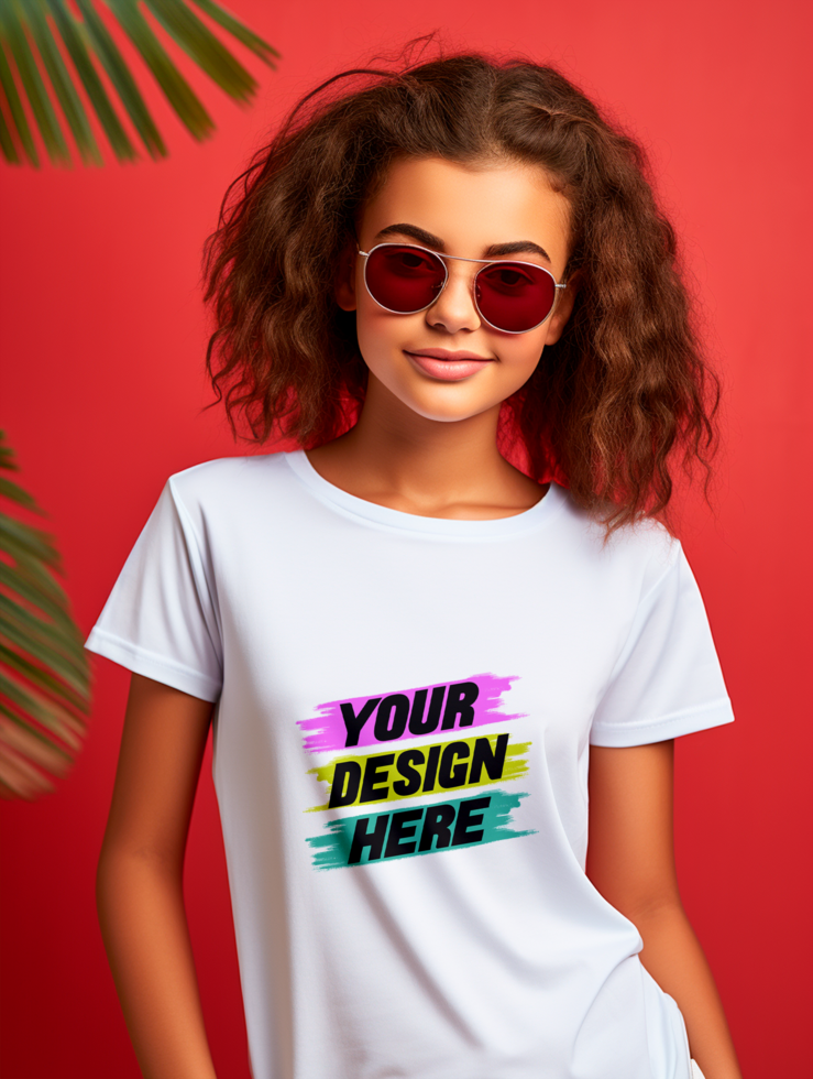 AI generated Editable tshirt mockup PSD template