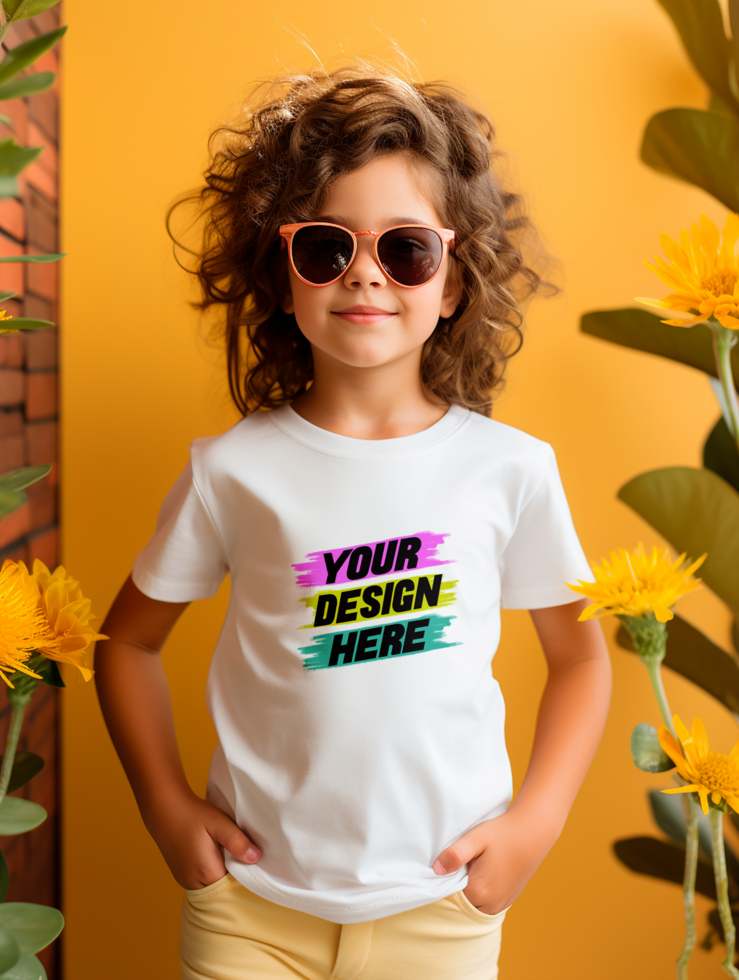 AI generated Editable tshirt mockup PSD template