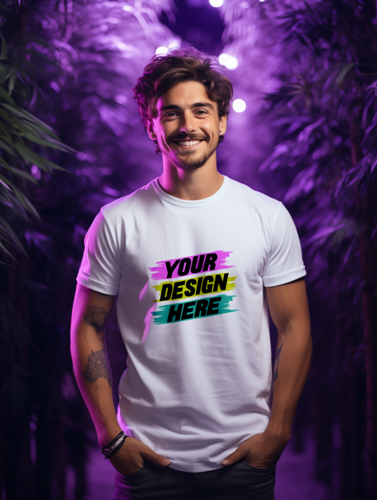 AI generated Editable tshirt mockup PSD template