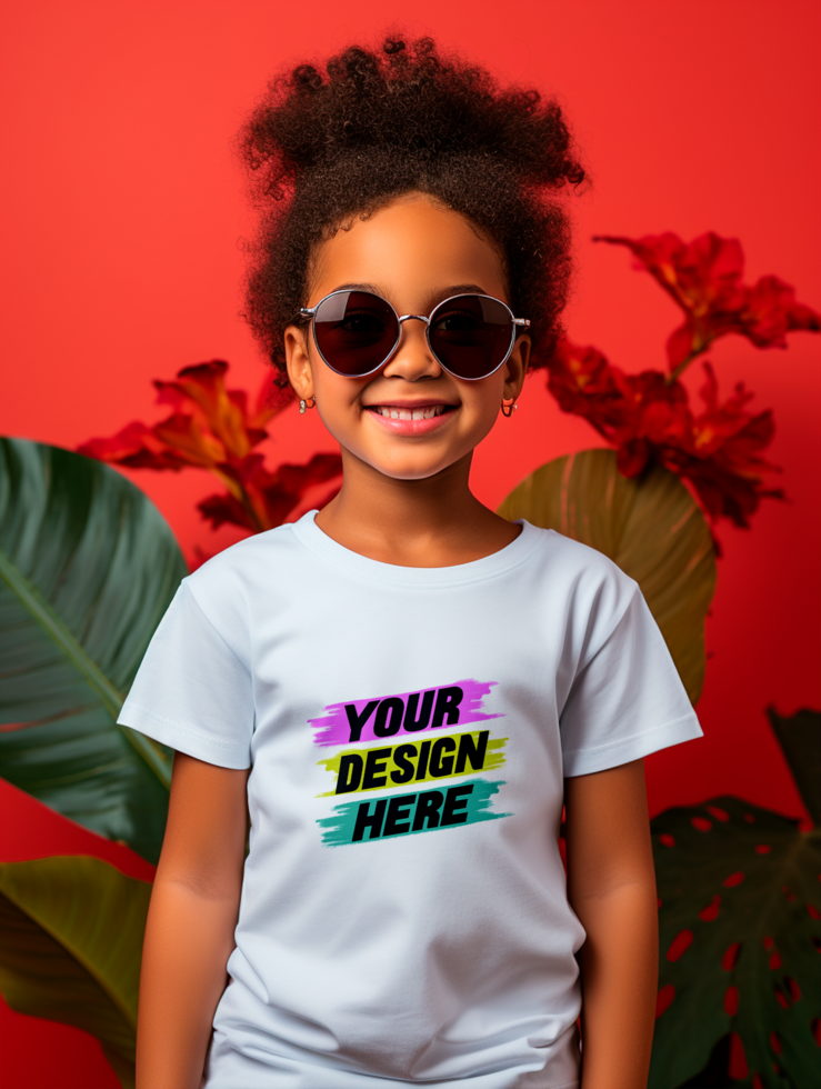 AI generated Editable tshirt mockup PSD template