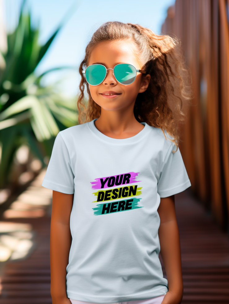 AI generated Editable tshirt mockup PSD template