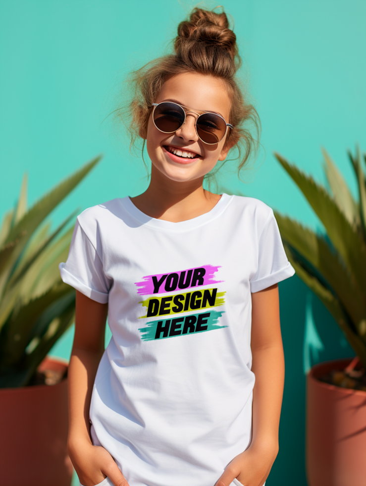 AI generated Editable tshirt mockup PSD template