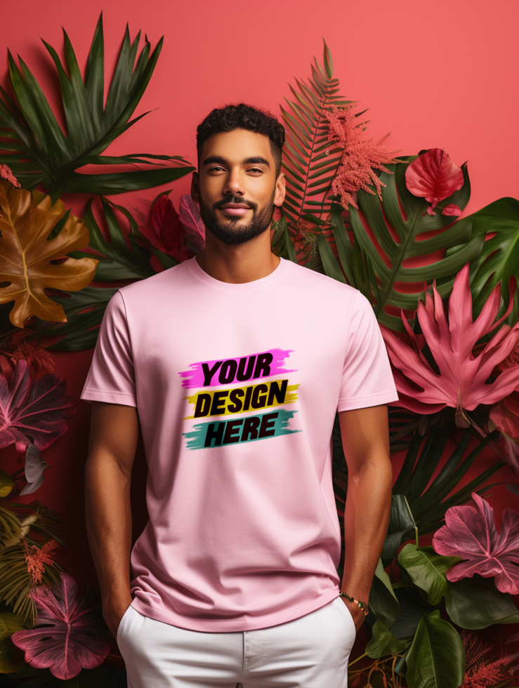 AI generated Editable tshirt mockup PSD template