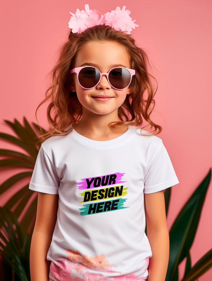 AI generated Editable tshirt mockup PSD template
