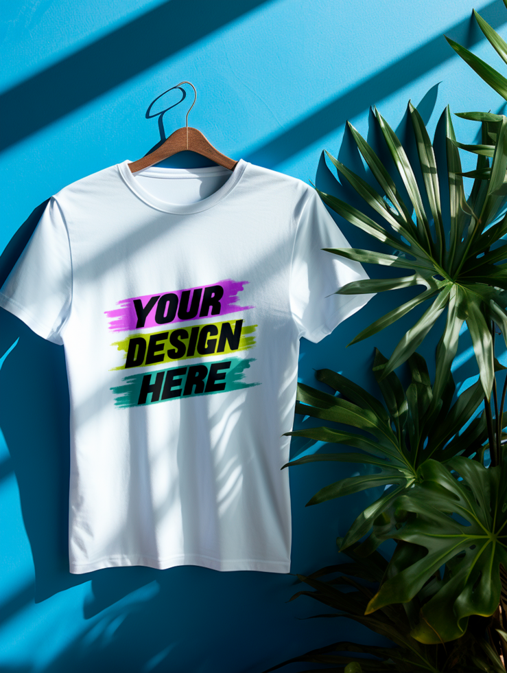 AI generated Editable tshirt mockup PSD template