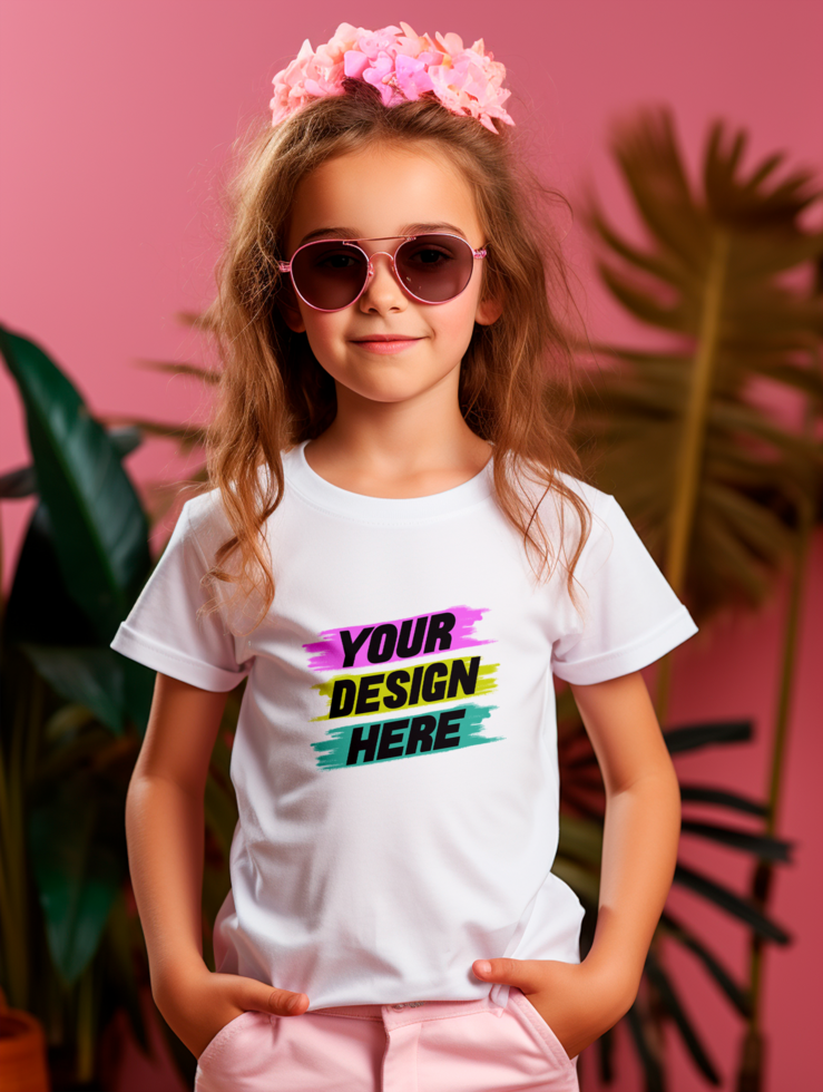 AI generated Editable tshirt mockup PSD template
