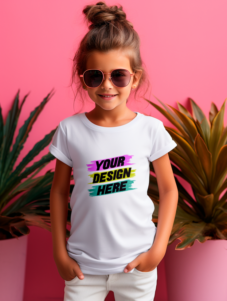 AI generated Editable tshirt mockup PSD template
