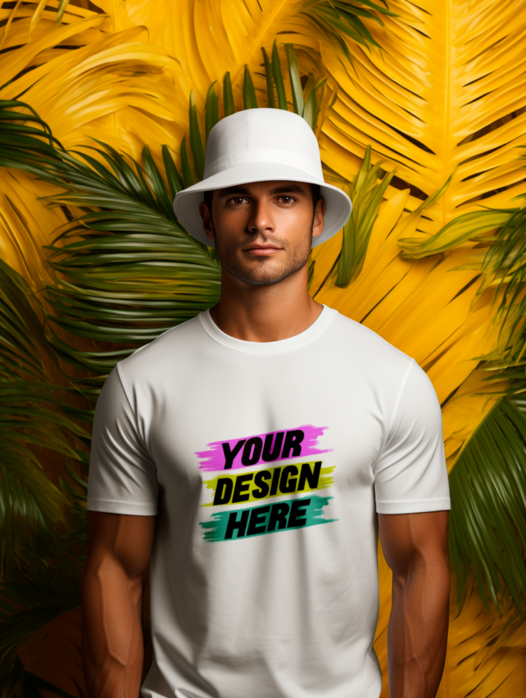 AI generated Editable tshirt mockup PSD template