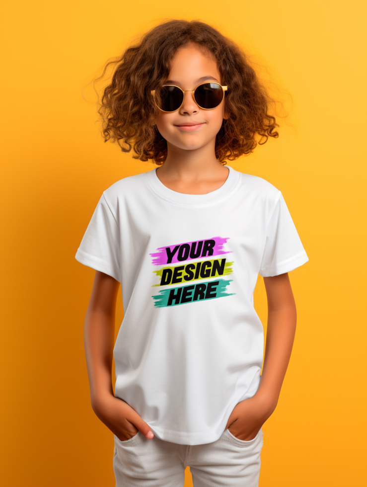AI generated Editable tshirt mockup PSD template