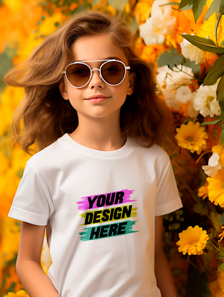 AI generated Editable tshirt mockup PSD template