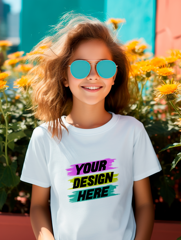 AI generated Editable tshirt mockup PSD template
