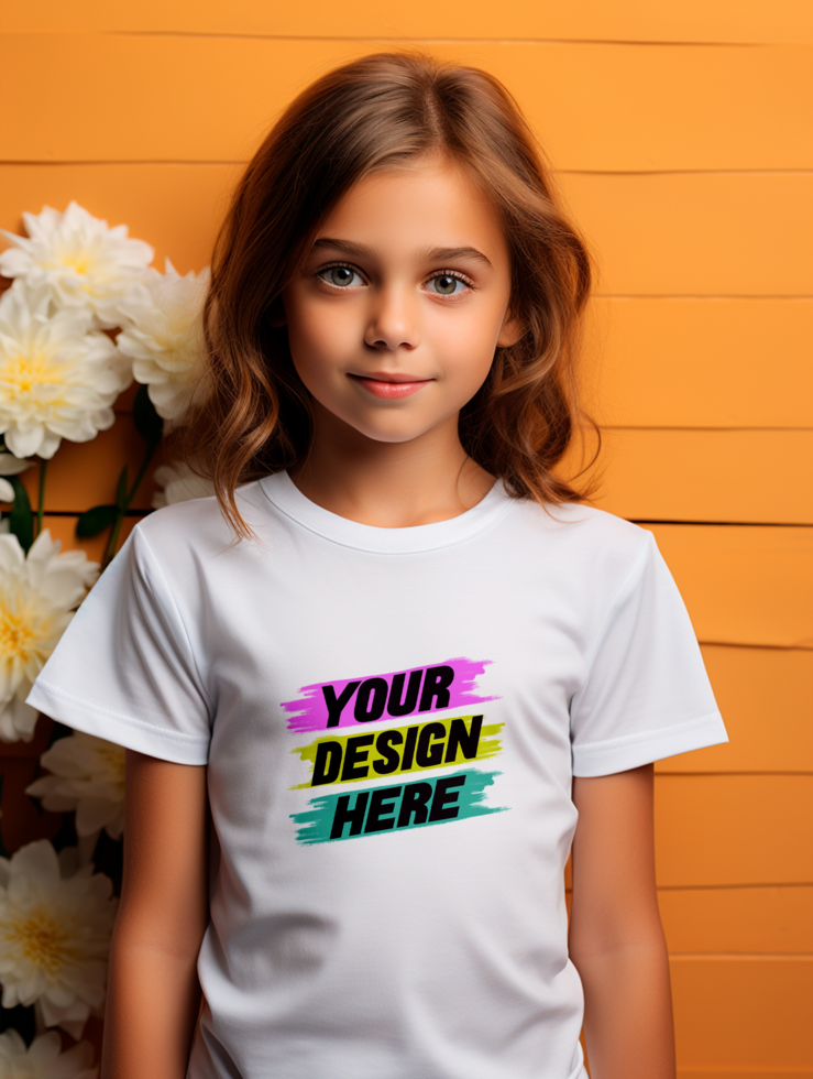 AI generated Editable tshirt mockup PSD template