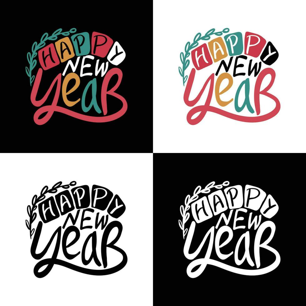 Happy New Year 2024 with calligraphic and text effect. Vector illustration background for new year's .  banner or greeting card for Merry Christmas and happy new year. Vector Illustration .