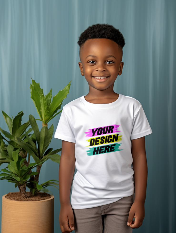 AI generated Editable baby tshirt mockup PSD template