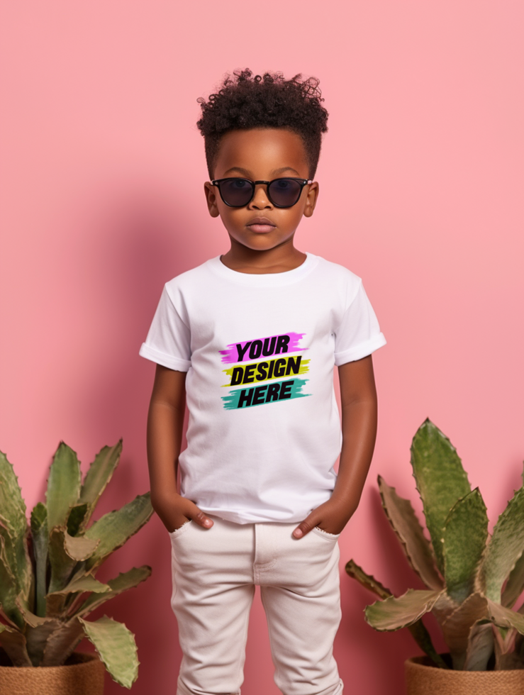 ai gerado editável bebê camiseta brincar psd modelo